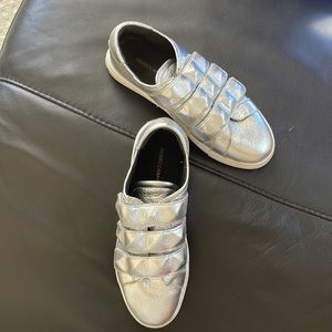 Rebecca Minkoff silver sneakers